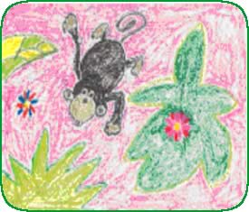 Monkey children's drawing